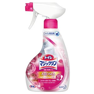 （まとめ） 花王 トイレマジックリン 消臭・洗浄スプレー アロマ エッセンシャルローズ 本体 400ml 1本 【×10セット】