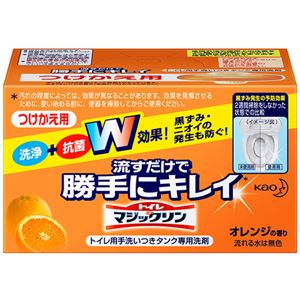 （まとめ） 花王 トイレマジックリン 流すだけで勝手にキレイ オレンジの香り つけかえ用 80g 1個 【×10セット】