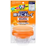（まとめ） 花王 トイレマジックリン 流すだけで勝手にキレイ オレンジの香り 本体 80g 1個 【×5セット】