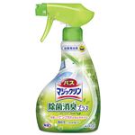 （まとめ） 花王 バスマジックリン 泡立ちスプレー 除菌消臭プラス 本体 380ml 1本 【×10セット】