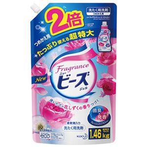 （まとめ） 花王 フレグランスニュービーズジェル つめかえ用 特大 1.46kg 1個 【×5セット】