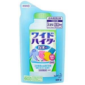 （まとめ） 花王 ワイドハイター 粉末タイプ つめかえ用 500g 1個 【×10セット】