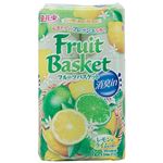 （まとめ） 丸富製紙 フルーツバスケット消臭in ダブル 芯あり 27.5m レモン＆ライムの香り 1セット（96ロール：12ロール×8パック） 【×2セット】
