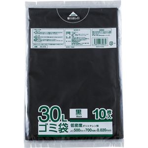 （まとめ） 阪和興業 ゴミ袋 黒 30L HK-081 1パック（10枚） 【×60セット】
