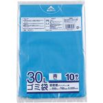 （まとめ） 阪和興業 ゴミ袋 青 30L HK-080 1パック（10枚） 【×60セット】