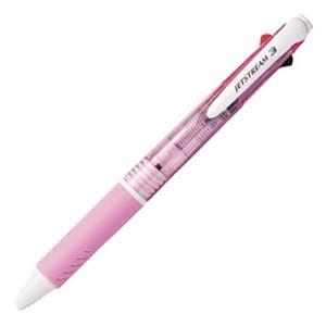 （まとめ） 三菱鉛筆 3色ボールペン ジェットストリーム 0.7mm （軸色 ピンク） SXE340007.13 1本 【×15セット】