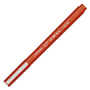 （まとめ） 三菱鉛筆 水性サインペン リブ極細 0.5mm 赤 L50.15 1本 【×60セット】