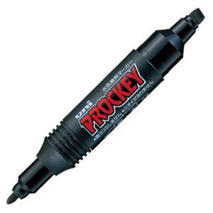 （まとめ） 三菱鉛筆 水性マーカー プロッキー 詰め替えタイプ 太字角芯+細字丸芯 黒 PM150TR.24 1本 【×40セット】