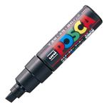 （まとめ） 三菱鉛筆 水性マーカー ポスカ 太字角芯 黒 PC8K.24 1本 【×20セット】