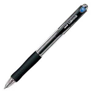 （まとめ） 三菱鉛筆 油性ボールペン VERY楽ノック 極細 0.5mm 黒 SN10005.24 1本 【×60セット】