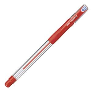 （まとめ） 三菱鉛筆 油性ボールペン VERY楽ボ 極細 0.5mm 赤 SG10005.15 1本 【×60セット】