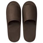 （まとめ） 三和 不織布スリッパ ブラウン OTS-1BR 1セット（10足） 【×10セット】