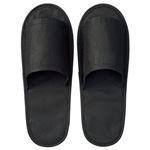 （まとめ） 三和 不織布スリッパ ブラック OTS-1BK 1セット（10足） 【×10セット】