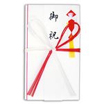 （まとめ） 赤白7本 花結 金封 高級和紙 短冊付 NO.2653 1枚 【×40セット】