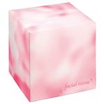 （まとめ） 大一紙工 フェイシャルティッシュ サイコロBOX 80組 ピンク 1箱 【×50セット】
