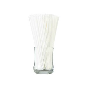 （まとめ） 日本デキシー 袋入りストレートストロー（紙包装） 1パック（150本） 【×40セット】