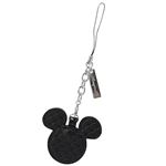 【Disney】ディズニー モバイルレザーストラップ（ブラック）