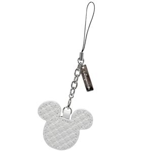 【Disney】ディズニー モバイルレザーストラップ（ホワイト）