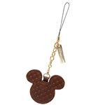 【Disney】ディズニー モバイルレザーストラップ（ブラウン）