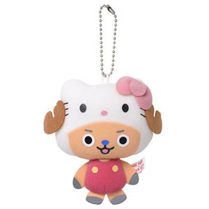 【ワンピース×ハローキティ】ボールチェーン縫製マスコット ワンピース×ハローキティvol.2（チョッパー（ピンク／ブラック））