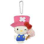 【ワンピース×ハローキティ】ボールチェーン縫製マスコット ワンピース×ハローキティvol.2（ハローキティ（綿あめ））