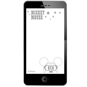 【Disney】スマートフォン SENSAI ミッキー（画面保護シール）（メガネ）