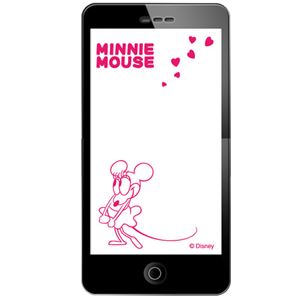 【Disney】スマートフォン SENSAI ミニー（画面保護シール）（レトロ）
