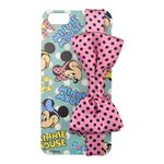 【Disney】カスタムカバーリボン iPhone 5 ミニー（ピンク）
