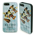 カスタムカバー iPhone 5 スライド式 Disneyレトロ（グリーン）