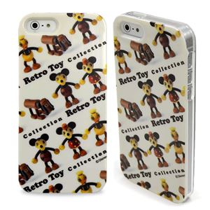 カスタムカバー iPhone 5 スライド式 Disneyレトロ（パターン）