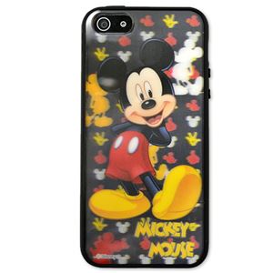 レンチキュラーケース iPhone 5s／5 ディズニー BLACK（ミッキー）