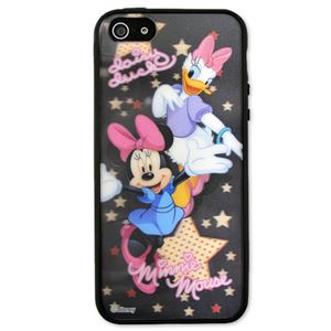 レンチキュラーケース iPhone 5s／5 ディズニー BLACK（ミニー＆デイジー）