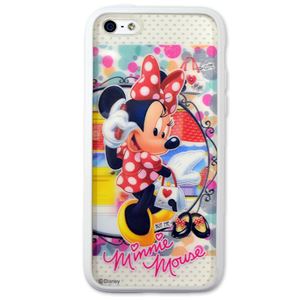 レンチキュラーケース iPhone 5c ディズニー WHITE（ミニー）