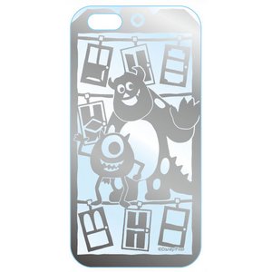 カスタムカバー　iPhone 6 シルバー　ディズニー（モンスターズ シルエット）