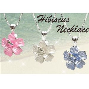ハワイアン♪ハイビスカスネックレス/ブルー