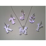 ハワイアン♪手彫り入りイニシャルネックレス/K