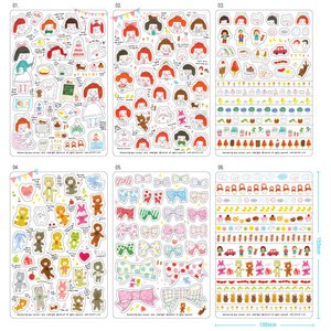 PD（ペーパードール）マーマリングステッカーシール/6枚セット