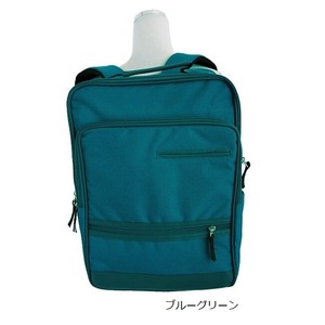 スリムに見える？大きめスクエアリュック/ブルーグリーン【ユニセックス】