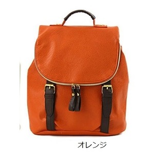 色使いが可愛い♪全12色カラフル小ぶりリュック/オレンジ
