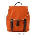 色使いが可愛い♪全12色カラフル小ぶりリュック/オレンジ