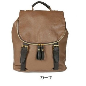 色使いが可愛い♪全12色カラフル小ぶりリュック/カーキ