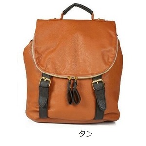 色使いが可愛い♪全12色カラフル小ぶりリュック/タン