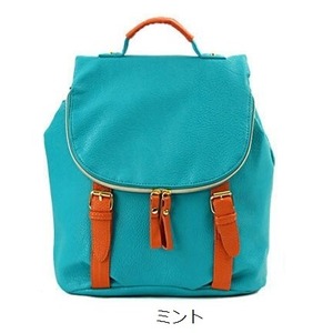色使いが可愛い♪全12色カラフル小ぶりリュック/ミント