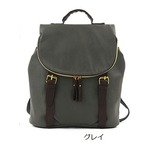 色使いが可愛い♪全12色カラフル小ぶりリュック/グレイ