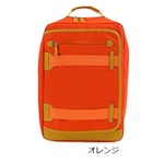 アウトドア、通学に最適！メンズっぽい大きめスリムリュック/オレンジ【ユニセックス】