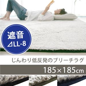 スミノエ 低反発ブリーチラグ 185×185cm ブラック BL-201