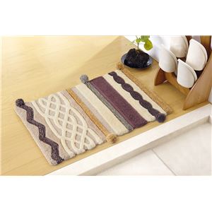 スミノエ ラグマット NEXTHOME PON PON MAT 50×80cm ベージユ
