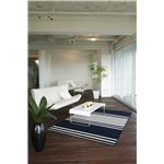 スミノエ ラグマット NEXTHOME マイナス6℃冷たいクールエコ2ラグ フレンチボーダー 130×190cm ネイビー 日本製 【日本製】