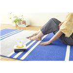 スミノエ ラグマット NEXTHOME マイナス6℃冷たいクールエコ2ラグ フレンチボーダー 130×190cm スカイブルー 日本製 【日本製】