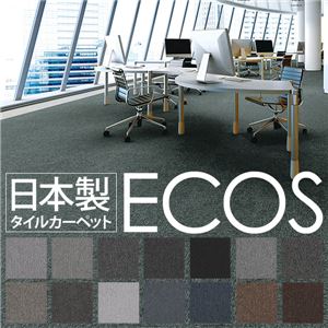 スミノエ タイルカーペット 日本製 業務用 防炎 撥水 防汚 制電 ECOS LP-4003 50×50cm 20枚セット 【日本製】